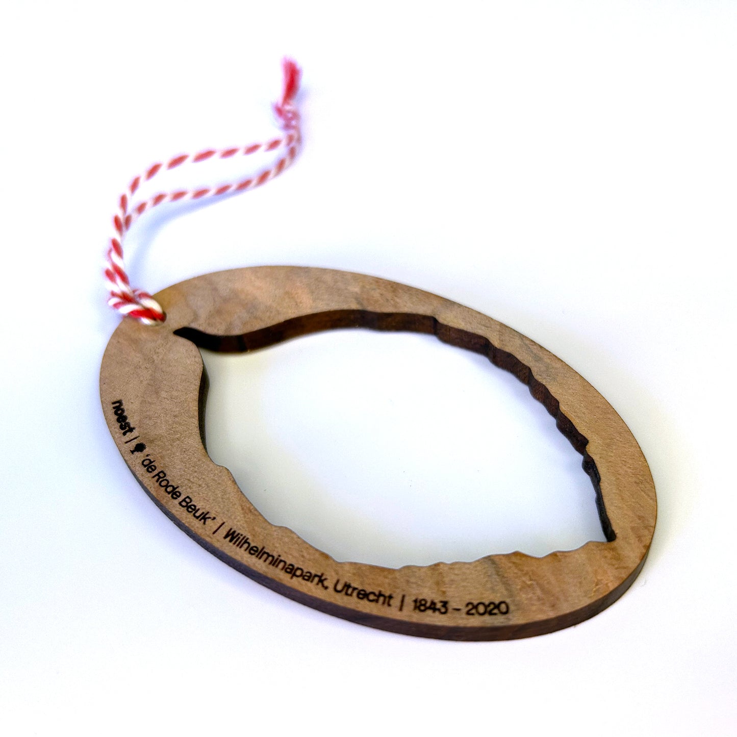 Houten ornamentenset Rode Beuk Wilhelminapark (Utrecht), decoratieve duurzame objecten.