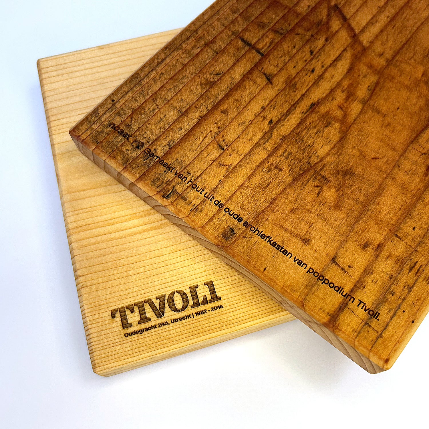 Duurzame houten borrelplanken van Utrechts stadshout