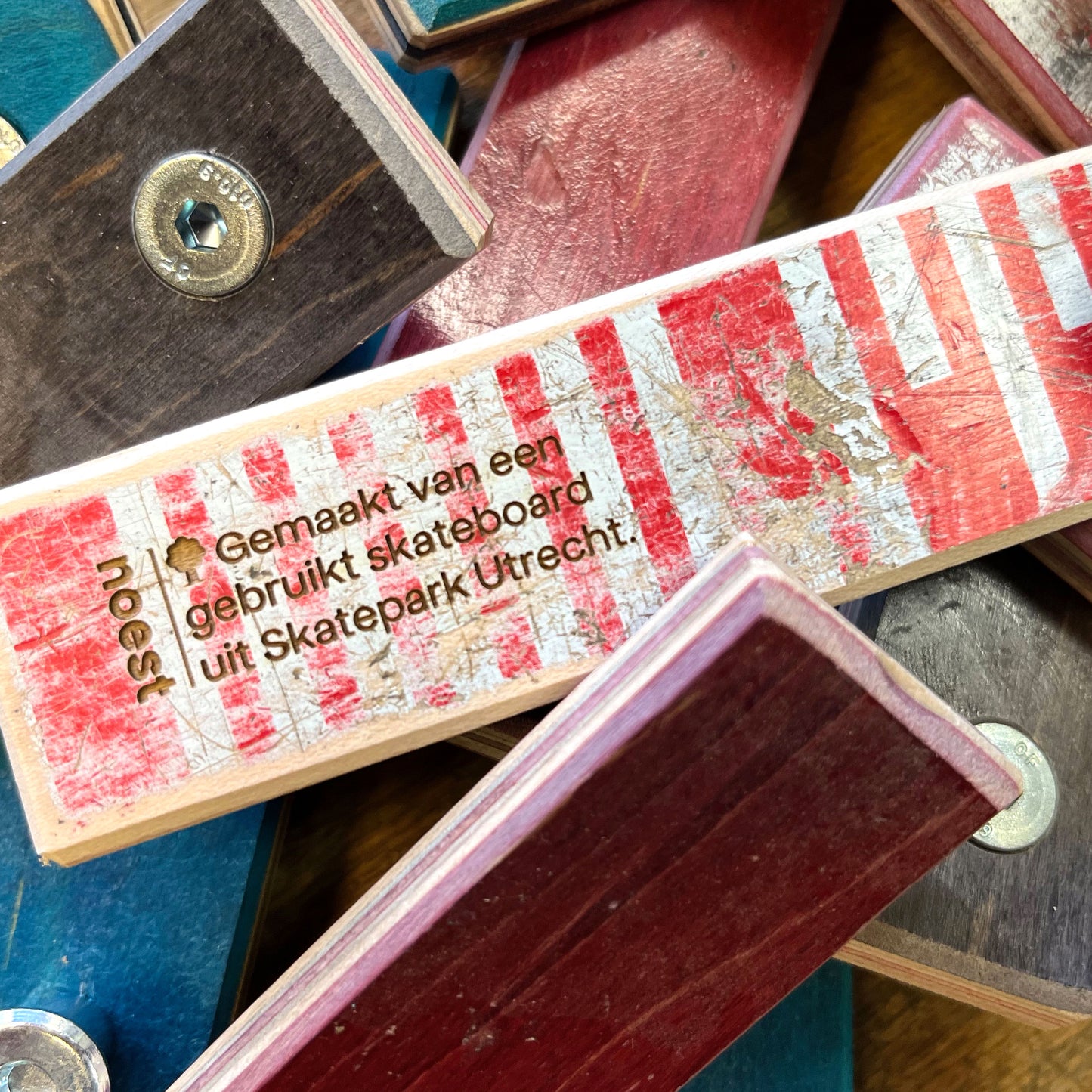 Bottle opener - skateboard wood