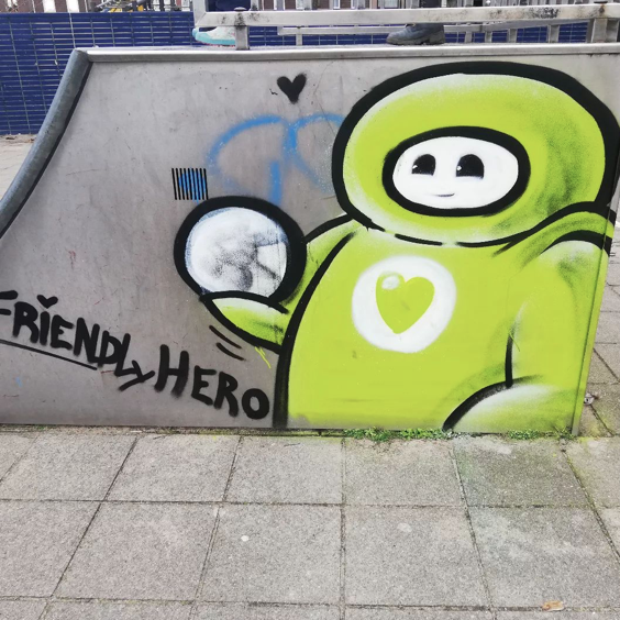 Sleutelhanger FriendlyHero - skateboardhout